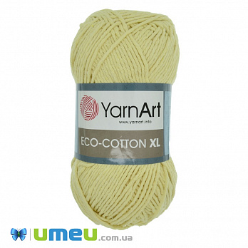 Пряжа YarnArt Eco-cotton XL 200 г, 220 м, Жовта світла 778 (YAR-038382)