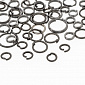 Кільця, Мікс 4-12 мм, товщина 0,7 мм, Чорні (PIN-051923)