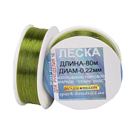 Леска (мононить), 0,22 мм, Зеленая (LES-031547)