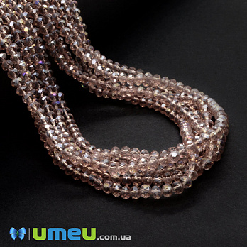 Бусины рондели, 4х3 мм, Топаз светлый АВ (BUS-049101)