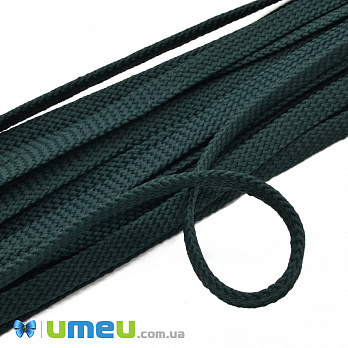 Поліестеровий шнур плоский 7 мм, Смарагдовий (LEN-039362)