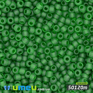 Бісер чеський №116m/50120m, Зелений, Прозорий матовий, 10/0 (BIS-005303)