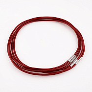 Основа для колье 3 мм, 45 см, Замок нерж. сталь, Красная (OSN-055557)