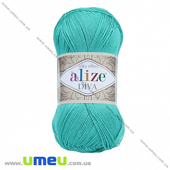 Пряжа Alize Diva 100 г, 350 м, М'ятна 610 (YAR-029458)