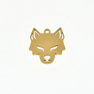 Підвіска з нерж. сталі Вовк, 16х15 мм, Золото (STL-060707)