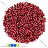 Бисер китайский средний, 8/0, Бордовый натуральный, 3 мм (BIS-009065)