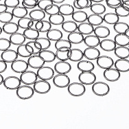 Колечка з нерж. сталі, 6 мм, 0,8 мм, Темне срібло (STL-055860)