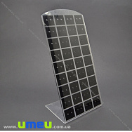 Підставка під пусети, 19,5х9х6,5 см, Прозоро-чорна (UPK-035035)