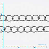 Цепь, Темное серебро, 5х3,8 мм (ZEP-000424)