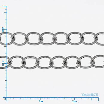 Цепь, Темное серебро, 5х3,8 мм (ZEP-000424)