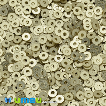 Паєтки Індія круглі плоскі, 2,5 мм, Золотисті (PAI-037641)