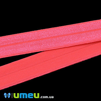 Трикотажна бейка, 15 мм, Рожева яскрава (LEN-039470)
