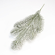 Гілка ялинки в снігу, Зелена, 23-24 см (DEC-060546)