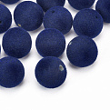 Бусина бархатная, Круглая, 14 мм, Синяя (BUS-060190)