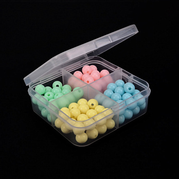Набор пластиковых бусин в органайзере, 8 мм, Микс (BUS-051104)