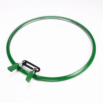 Пяльцы NURGE круглые с зажимом 19,5 см, Зеленые (MUL-056499)