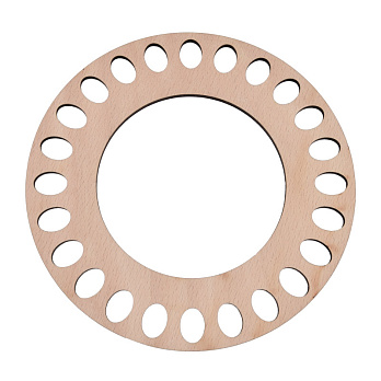 Органайзер деревянний для хранения мулине на 24 отверстия, 14 cм (INS-056888)