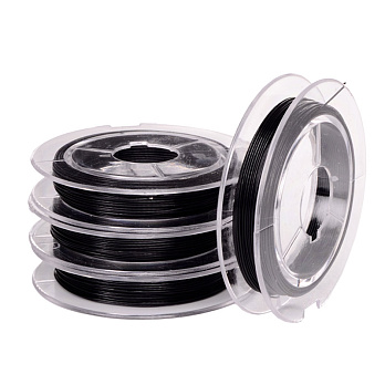 Бижутерный тросик, 0,45 мм, Черный (LES-056014)