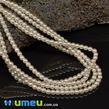 Намистини чеське скло Preciosa Перли 2 мм 70411, Кремова (BUS-039745)