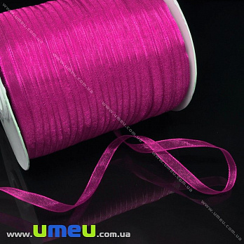 Лента из органзы, 6 мм, Малиновая (LEN-008113)