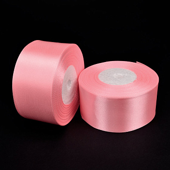 Атласная лента, 40 мм, Розовая (LEN-057573)