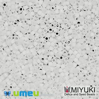 Бісер японський Miyuki Delica 15/0 DBS200, Білий (BIS-049657)
