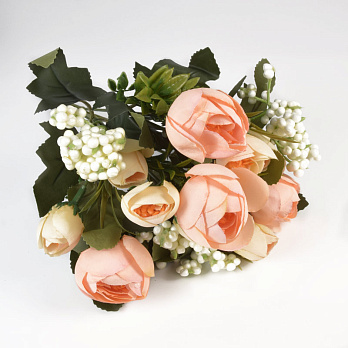 Букет камелії, 32 см, Персиковий (DIF-057600)