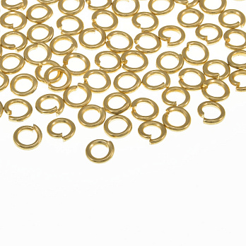 Колечки из нерж. стали, 5 мм, 1 мм, Покрытие 24 kt (STL-059081)