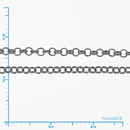 Цепь, Темное серебро, 2 мм (ZEP-056065)