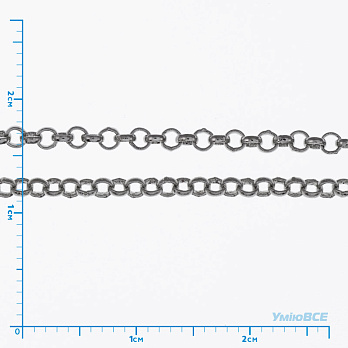 Цепь, Темное серебро, 2 мм (ZEP-056065)