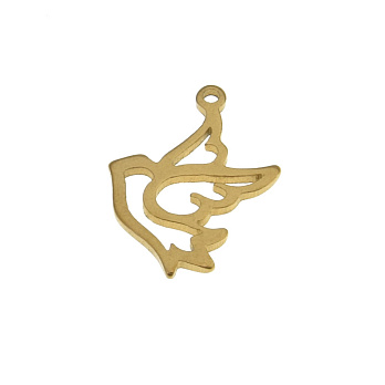 Подвеска из нерж. стали Голубь, 17,5х13 мм, Золото (STL-059170)