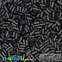 Бисер японский Miyuki Стеклярус 3 мм BGL3-401F, Черный матовый (BIS-045905)
