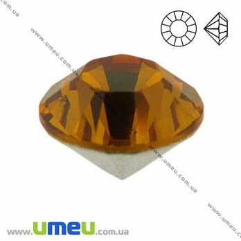 Стразы стеклянные конусные SS10 (2,8 мм), Коричневые (STR-018800)