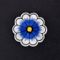 Термоаппликация Цветок, 4 см, Синяя (APL-060019)