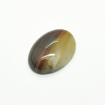 Кабошон нат. камень Агат коричневый, Овал, 25х18 мм (KAB-059216)
