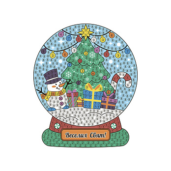 Набор алмазной живописи (наклейка) 11х11 см, Веселых праздников (SXM-056479)