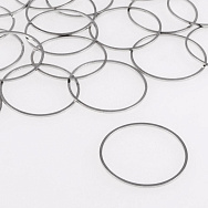 Кільце декоративне, 25 мм, Темне срібло (PIN-055717)