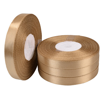 Атласная лента, 10 мм, Золотистая (LEN-052761)