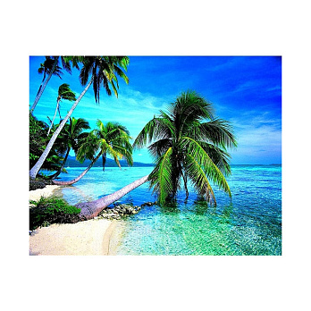 Набір алмазного живопису на підрамнику 50х40 см, Блакитна лагуна (SXM-052373)