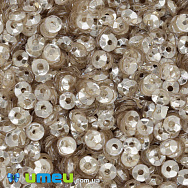 Паєтки Індія чаша, 4 мм, Бежеві (PAI-041448)