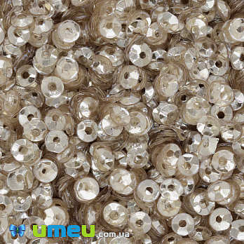 Пайетки Индия чаша, 4 мм, Бежевые (PAI-041448)