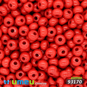Бисер чешский 4/0, №93170, Красный, Натуральный (BIS-033570)