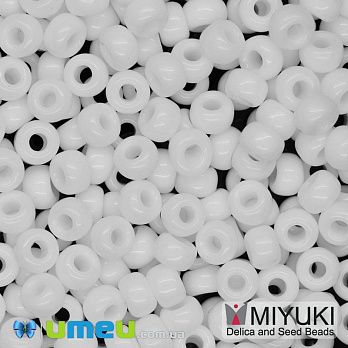 Бисер японский Miyuki круглый RR 6/0 №402, Белый (BIS-046013)