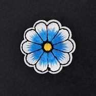 Термоаппликация Цветок, 4 см, Синяя (APL-060022)