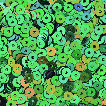 Паєтки Індія круглі плоскі, 4 мм, Зелені АВ (PAI-053151)