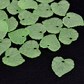 Бусины акриловые матовые, Листики, 16х15 мм, Салатовые (BUS-054317)