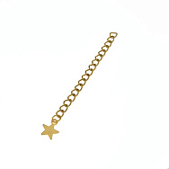 Ланцюг-подовжувач з нерж. сталі з кінцевиком, 6 см, Золото, 4х3 мм (ZEP-057064)