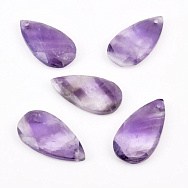 Подвеска Капля граненая, Натур. камень Аметист, 24,5х13 мм (POD-058666)