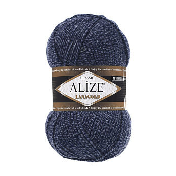 Пряжа Alize Lanagold 100 г, 240 м, Синяя меланжевая 901 (YAR-055996)