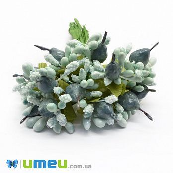 Тычинки на проволоке с грушей, Серо-голубые (DIF-044682)